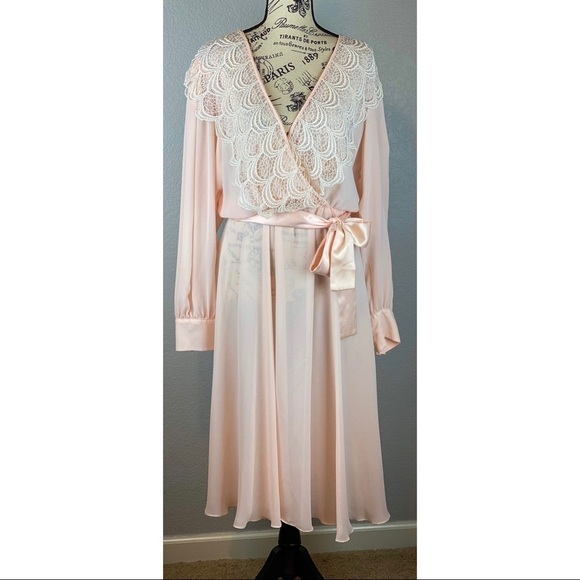 Vintage 80's Ursula of Switzerland Pink  Formal Dress - Picture 1 of 4